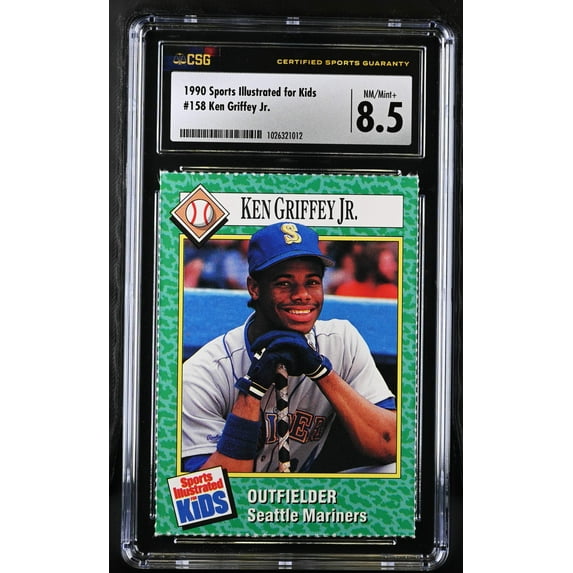 Ken Griffey Jr. Seattle Mariners 1990 Sports Illustrated for Kids card CSG graded 8.5 NrMt-Mt+