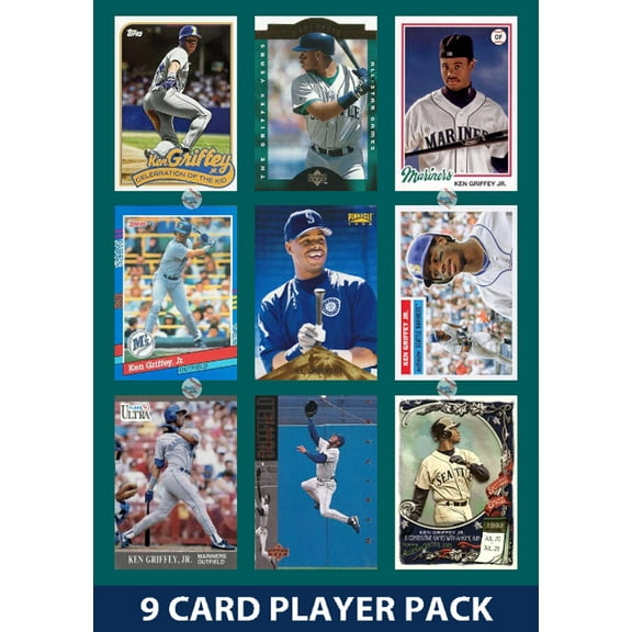 Ken Griffey Jr Seattle Mariners 9 Card Legend Pack Topps Bowman