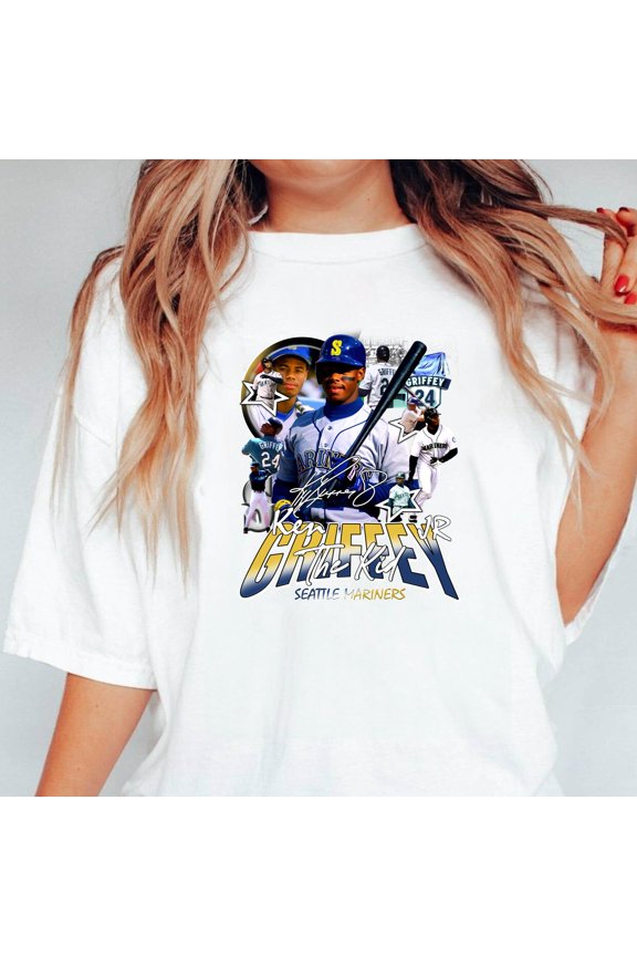 Ken Griffey Jr. The Kid Seattle Baseball Star Graphic Design Unisex T-Shirt, up to 5XL