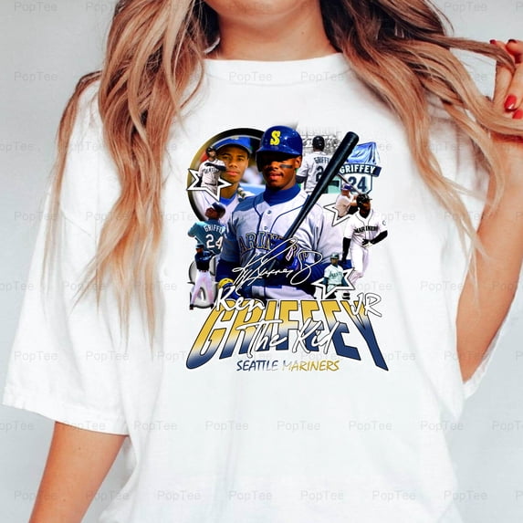 Ken Griffey Jr. The Kid Seattle Baseball Star Graphic T-Shirt Unisex, up to 5XL
