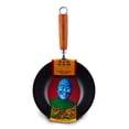 thumbnail image 1 of Ken Hom 7.75" Nonstick Carbon Steel Mini Wok Pan, Lightweight Flat Bottom Stir-Fry Pan for Gas, Electric, Ceramic Cooktops, Durable Coating, Black, 1 of 7