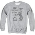 thumbnail image 1 of Ken L Ration Begs Adult Crewneck Sweatshirt Athletic Heather, 1 of 1