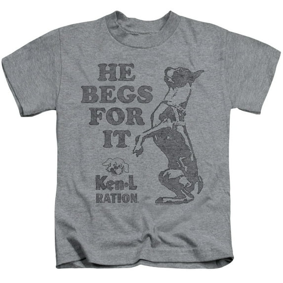 Ken L Ration Begs Youth 18/1 T-Shirt Athletic Heather