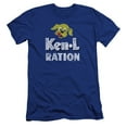 thumbnail image 1 of Ken L Ration Distressed Logo Premium Adult Slim Fit 30/1 T-Shirt Royal Blue, 1 of 1