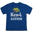 thumbnail image 1 of Ken L Ration Distressed Logo Youth 18/1 T-Shirt Royal Blue, 1 of 2