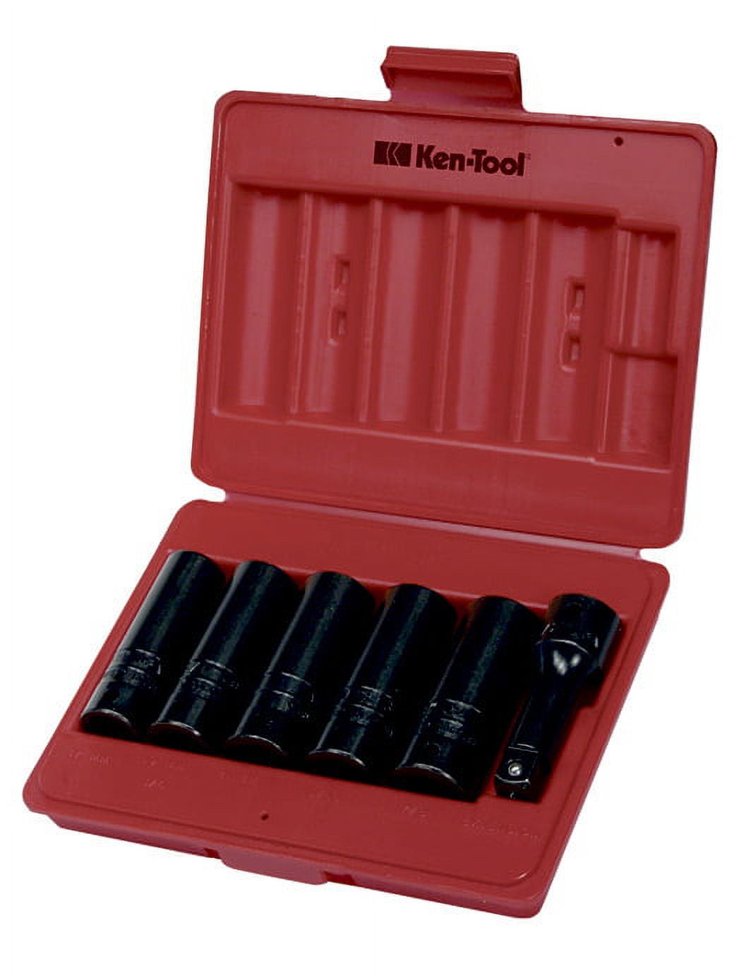 Ken Tool 30113 6 Pc. Deep Thinwall Impact Socket Set