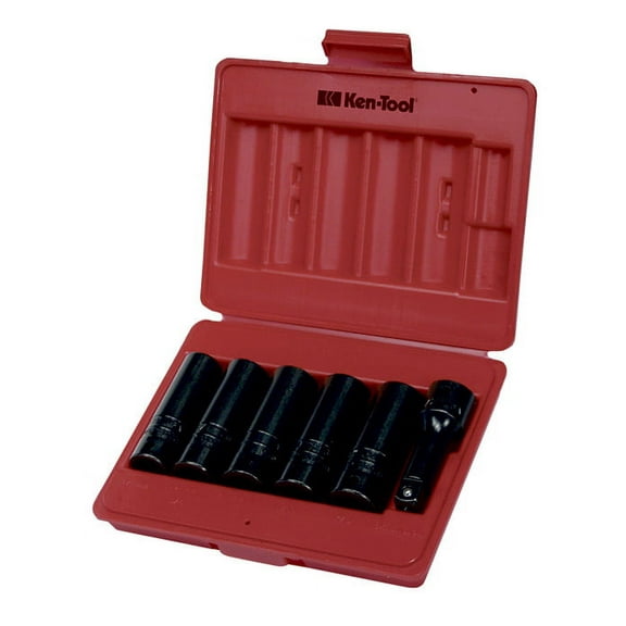 Ken Tool 30113 6 Pc. Deep Thinwall Impact Socket Set