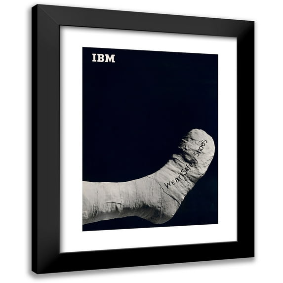 Ken White 11x14 Black Modern Framed Museum Art Print Titled - Ibm, Wear Safety Shoes (1969)