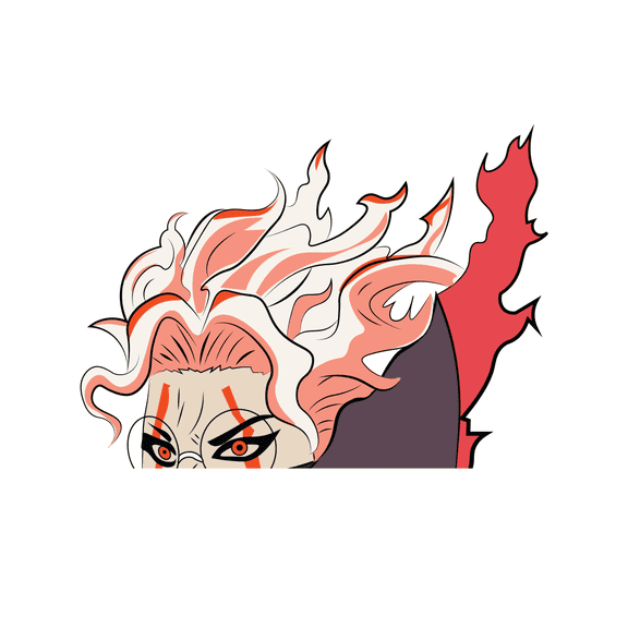 Ken Youkai Peeking Sticker  Mysterious Dan Da Dan Character Design for Surface Corners