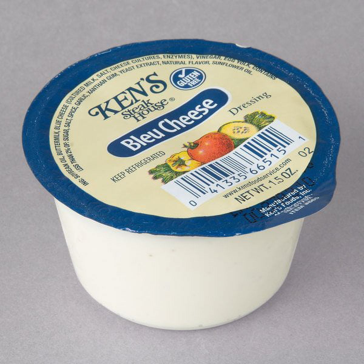 Ken's Foods 1.5 oz. Bleu Cheese Dressing Cup 100/Case(2 Case