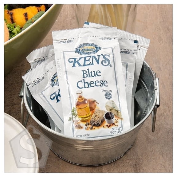 Ken's Foods 1.5 oz. Blue Cheese Dressing Packet - 60/Case