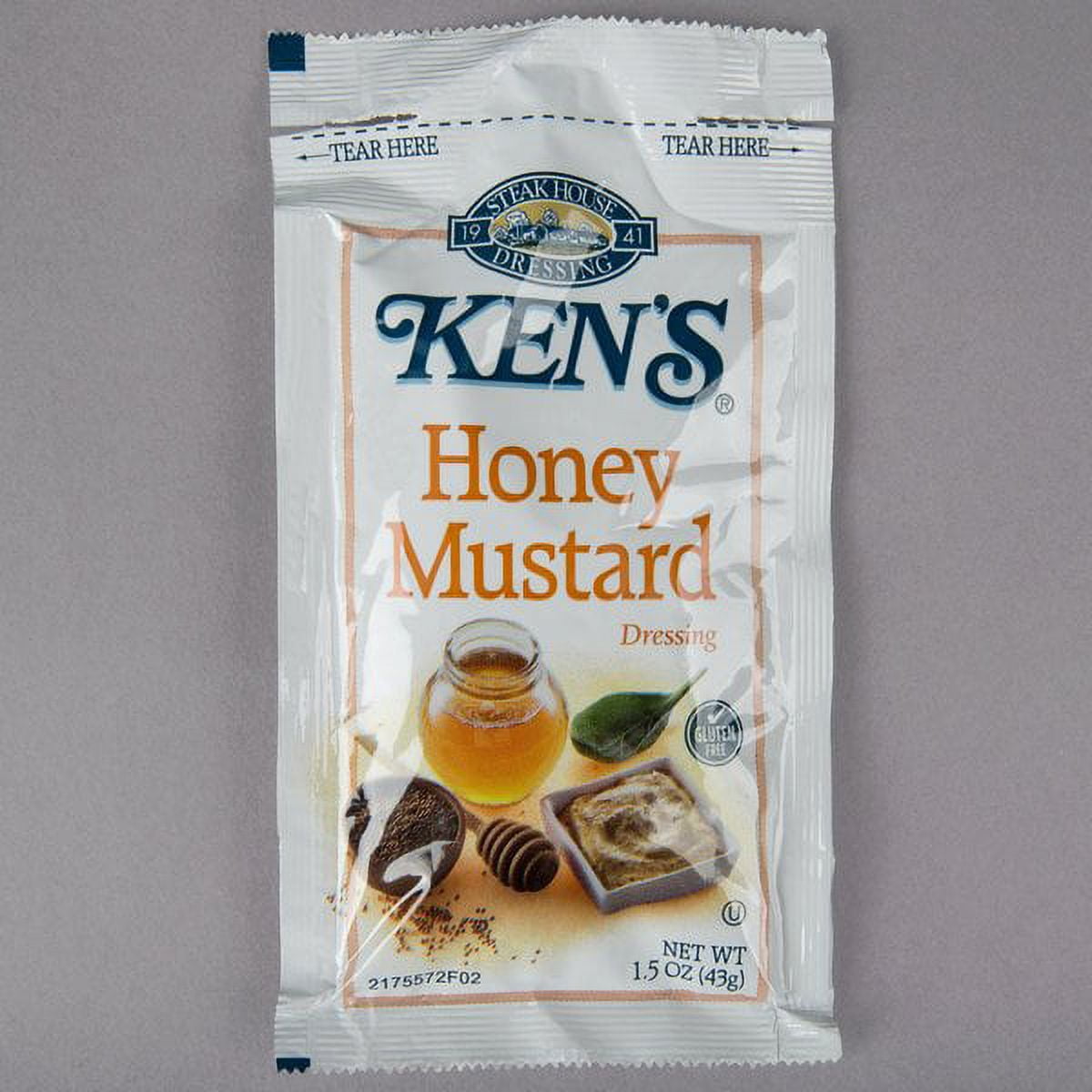 Ken's Foods 1.5 oz. Honey Mustard Dressing Packet - 60/Case