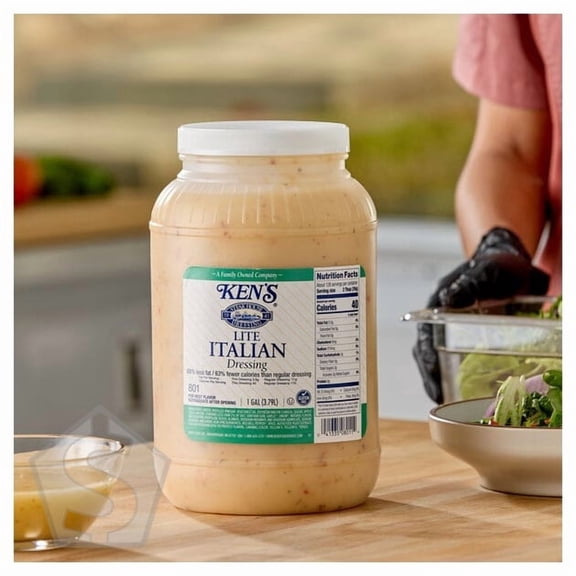 Ken's Foods 1 Gallon Lite Italian Dressing - 4/Case