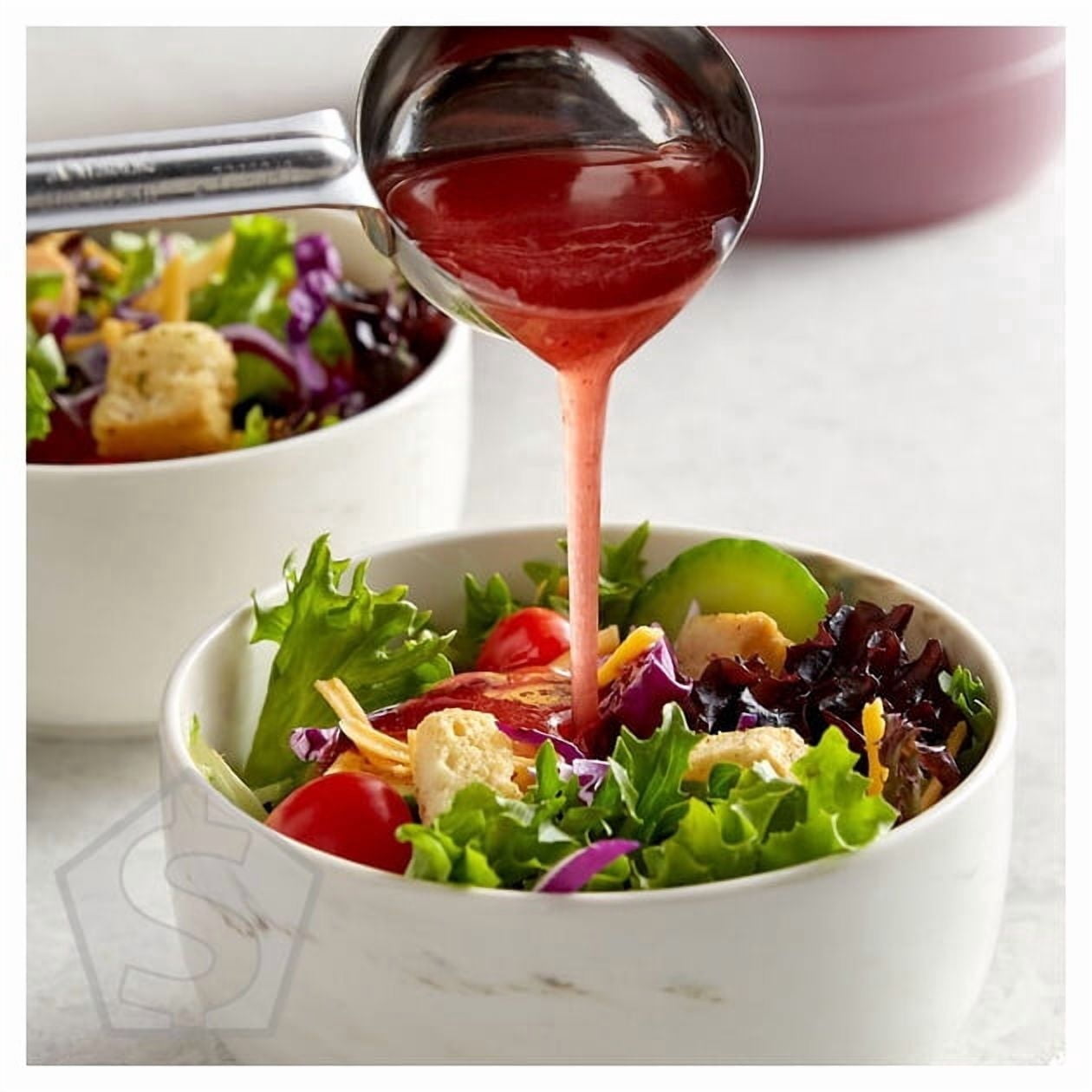 red dressing Wine Vinaigrette and beautifully balanced Raspberry Vinaigrette - by Darlene