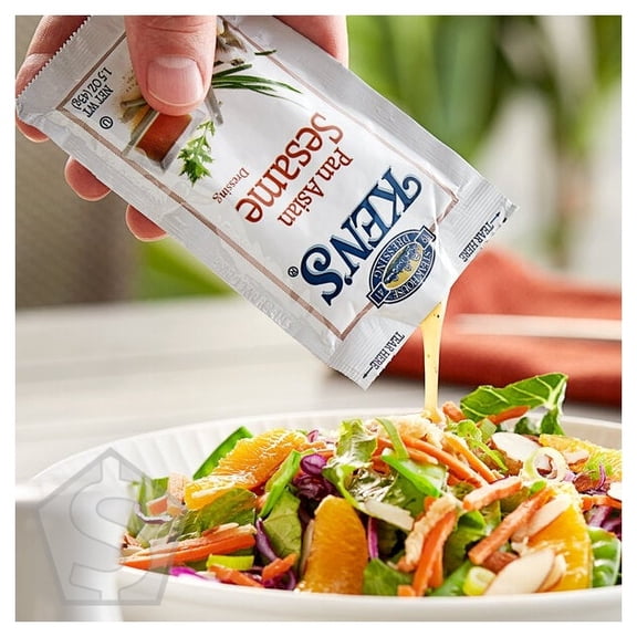 Ken's Foods Pan Asian Sesame Dressing Packet 1.5 oz. - 60/Case