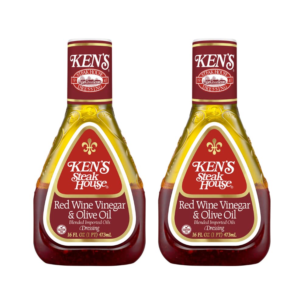 Ken's Red Wine Vinegar & Olive Oil Dressing (16 Fl Oz, Pack of 2