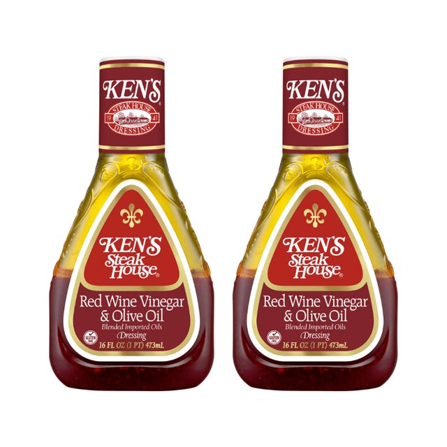Ken's Red Wine Vinegar & Olive Oil Dressing (16 Fl Oz, Pack of 2