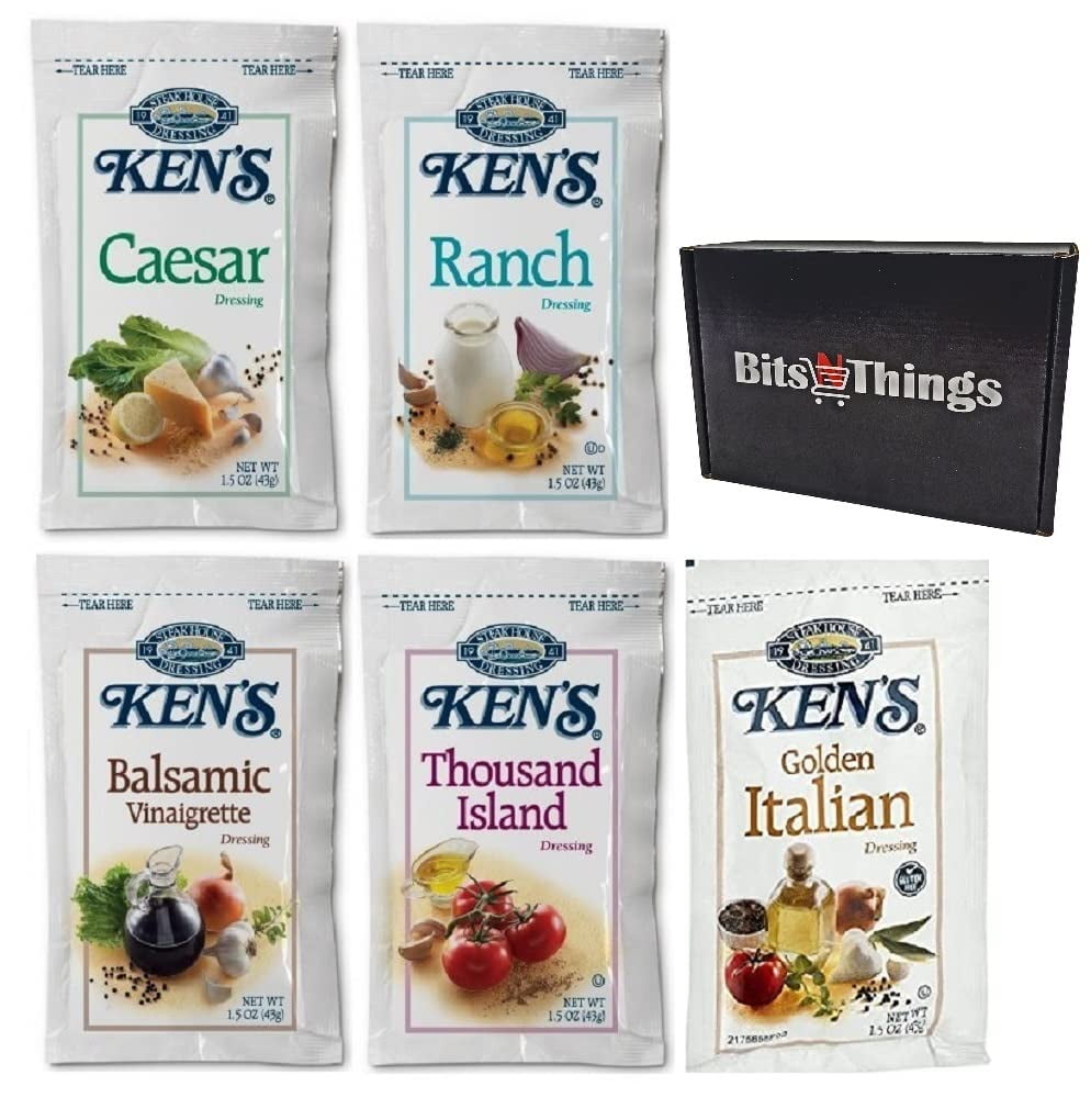 Ken's Salad Dressing Packets 5 Flavors 1.5 oz. (Caesar, Ranch, Balsamic