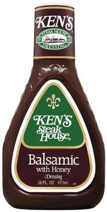 Ken's Steak House Balsamic with Honey Dressing 16 Oz (Pack of 3)