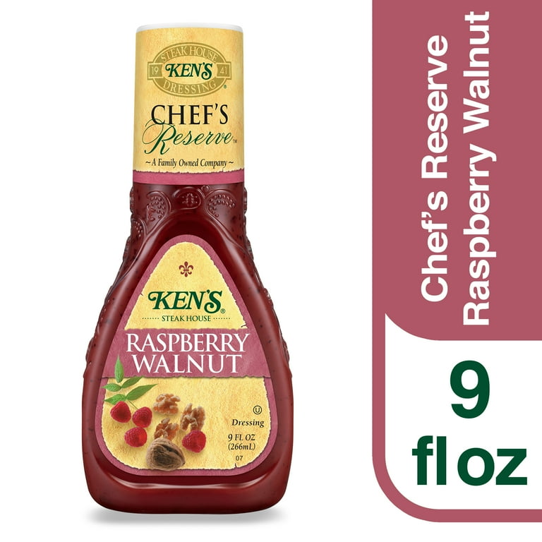 Ken's Steak House Chef's Reserve Raspberry Walnut Dressing 9 fl oz