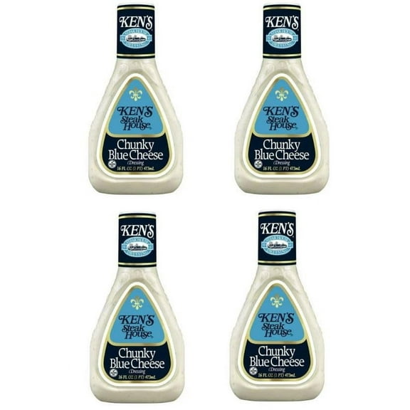 Ken's Steak House Chunky Blue Cheese Dressing - 16 fl oz, Pack of 4