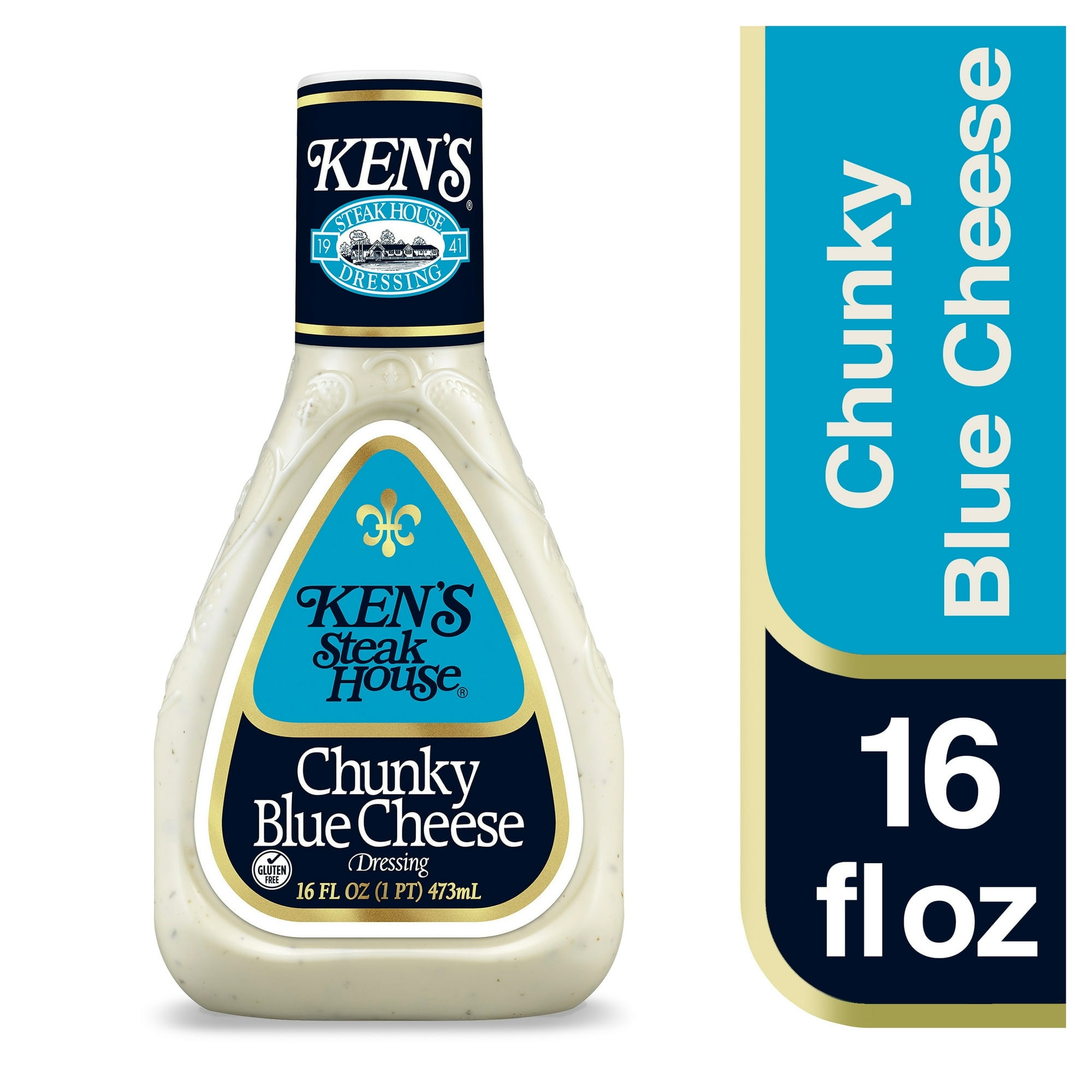Ken's Steak House Chunky Blue Cheese Dressing 16 fl oz (Pack of 6)