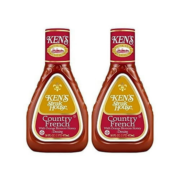 Ken's Steak House Country French With Orange Blossom Honey Dressing, 16OZ (Pack of 2)