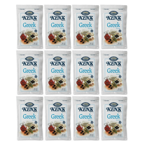 Ken's Steak House Greek Dressing 1.5 oz. Packet | Gluten Free - Pack of 12