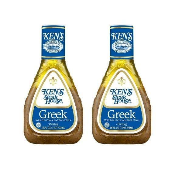 Ken's Steak House Greek Dressing, 16 OZ (Pack of 2)