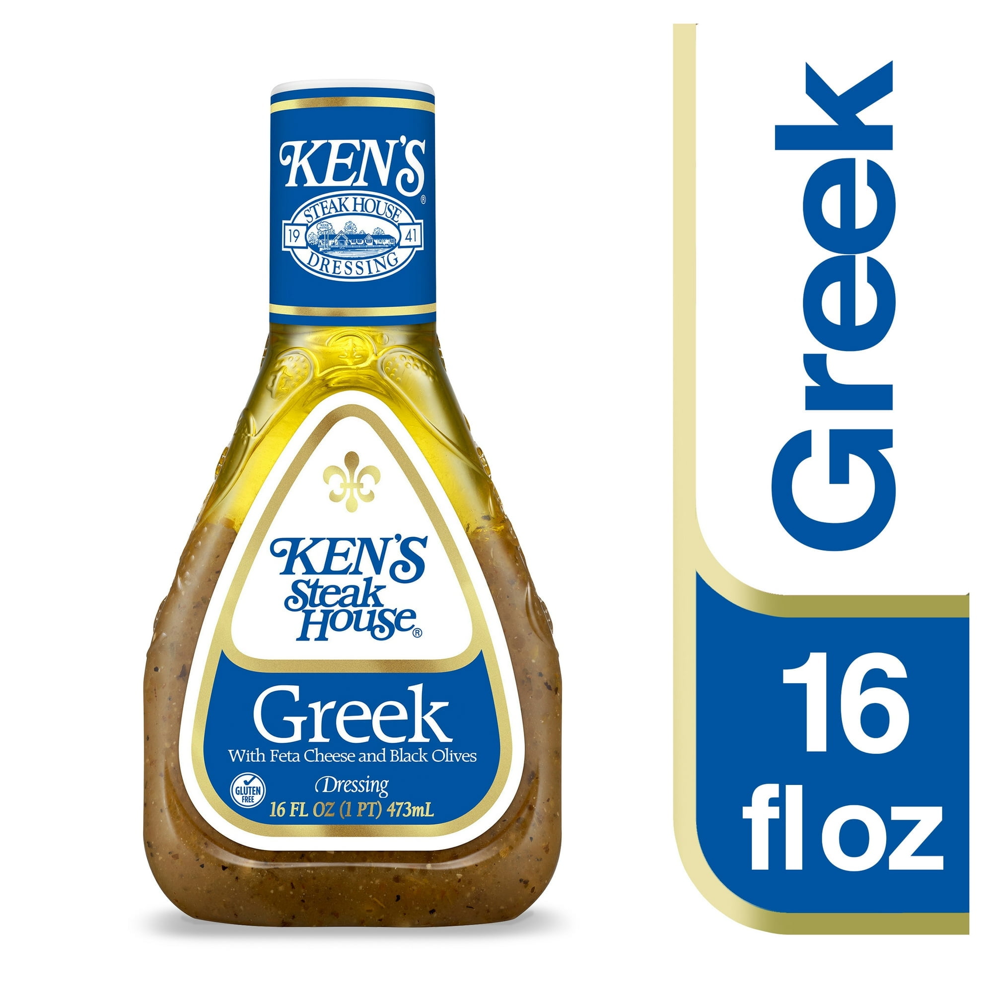 Ken's Steak House Greek Salad Dressing 16 fl oz (Pack of 4)