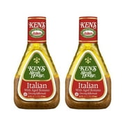 Ken's Steak House Italian with Aged Romano Dressing, 16 OZ (Pack of 2)