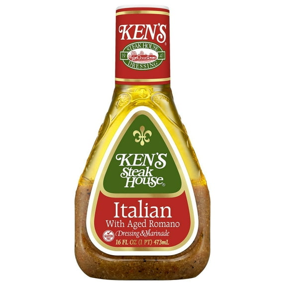 Ken's Steak House Italian with Aged Romano Dressing - 16 oz (Packaging May Vary)