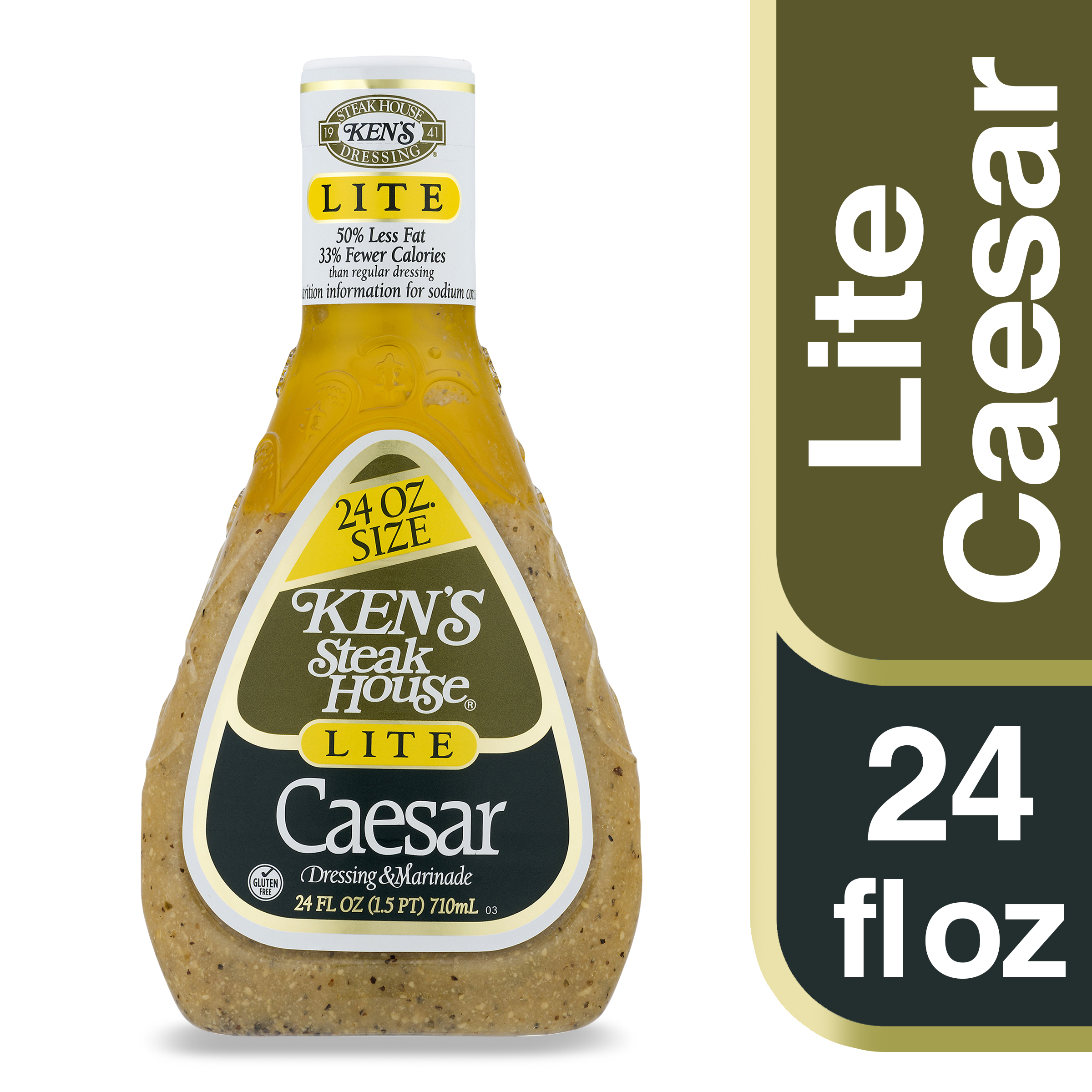 Ken's Steak House Lite Caesar Dressing & Marinade 24 fl oz