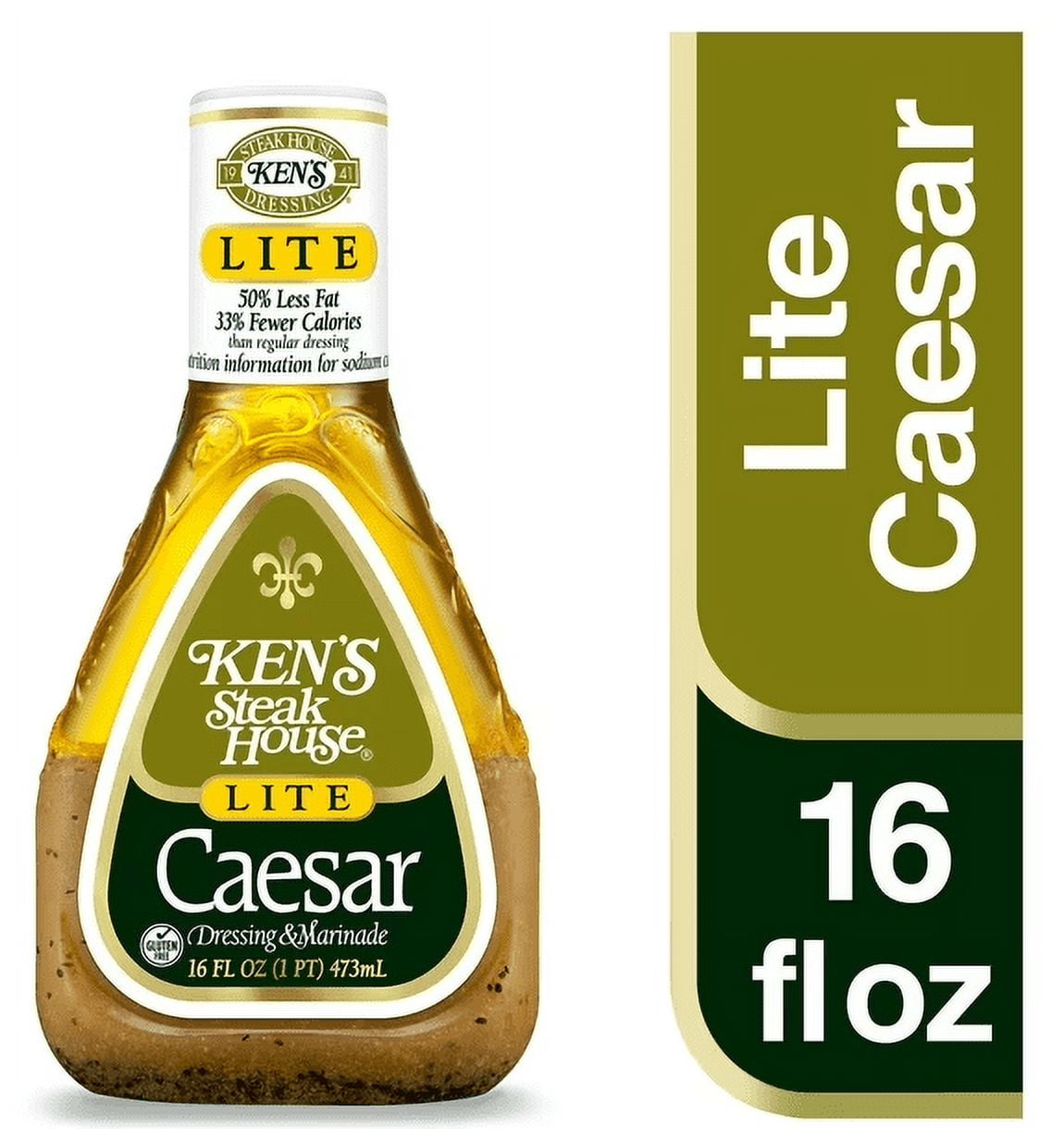 Ken's Steak House Lite Caesar Salad Dressing & Marinade 16 fl oz (Pack