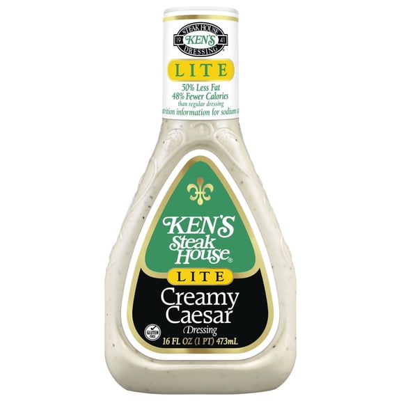 Ken's Steak House Lite Creamy Caesar Salad Dressing 16 fl oz