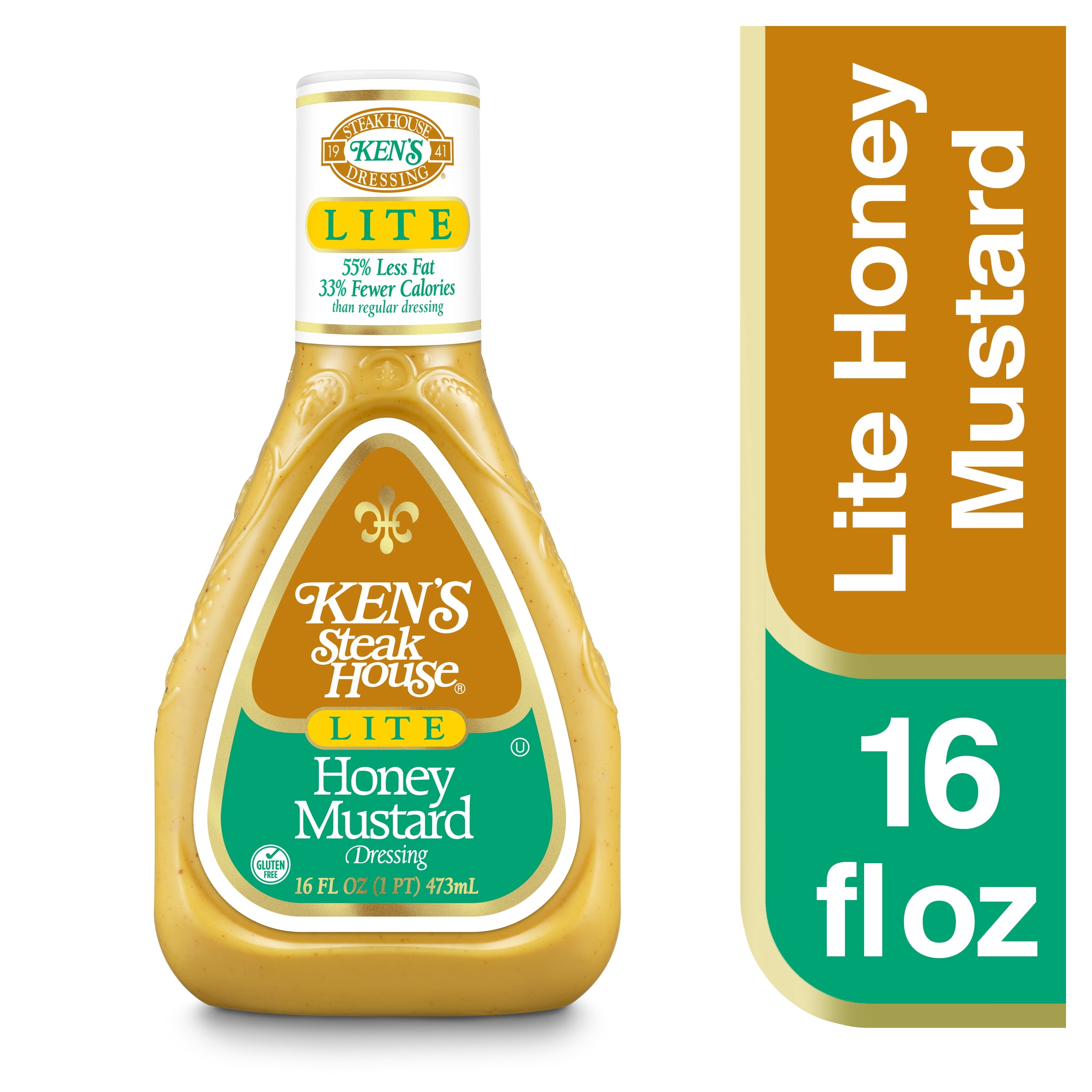 Ken's Steak House Lite Honey Mustard Salad Dressing 16 fl oz