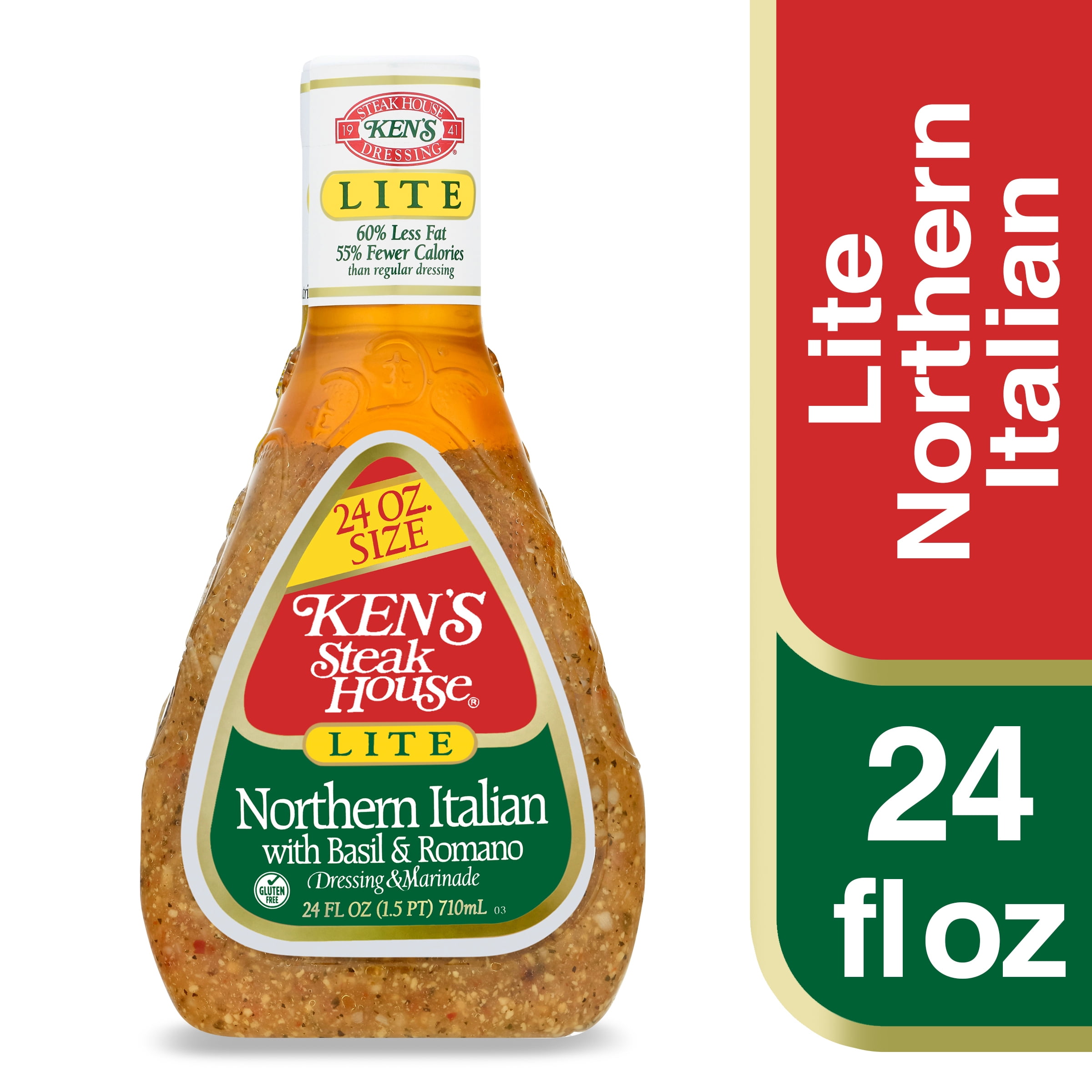 Ken's Steak House Lite Northern Italian with Basil & Romano Dressing