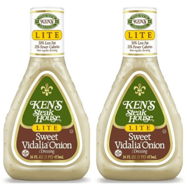 Ken's Steak House Lite Sweet Vidalia Onion Dressing 16 fl oz Pack of 2