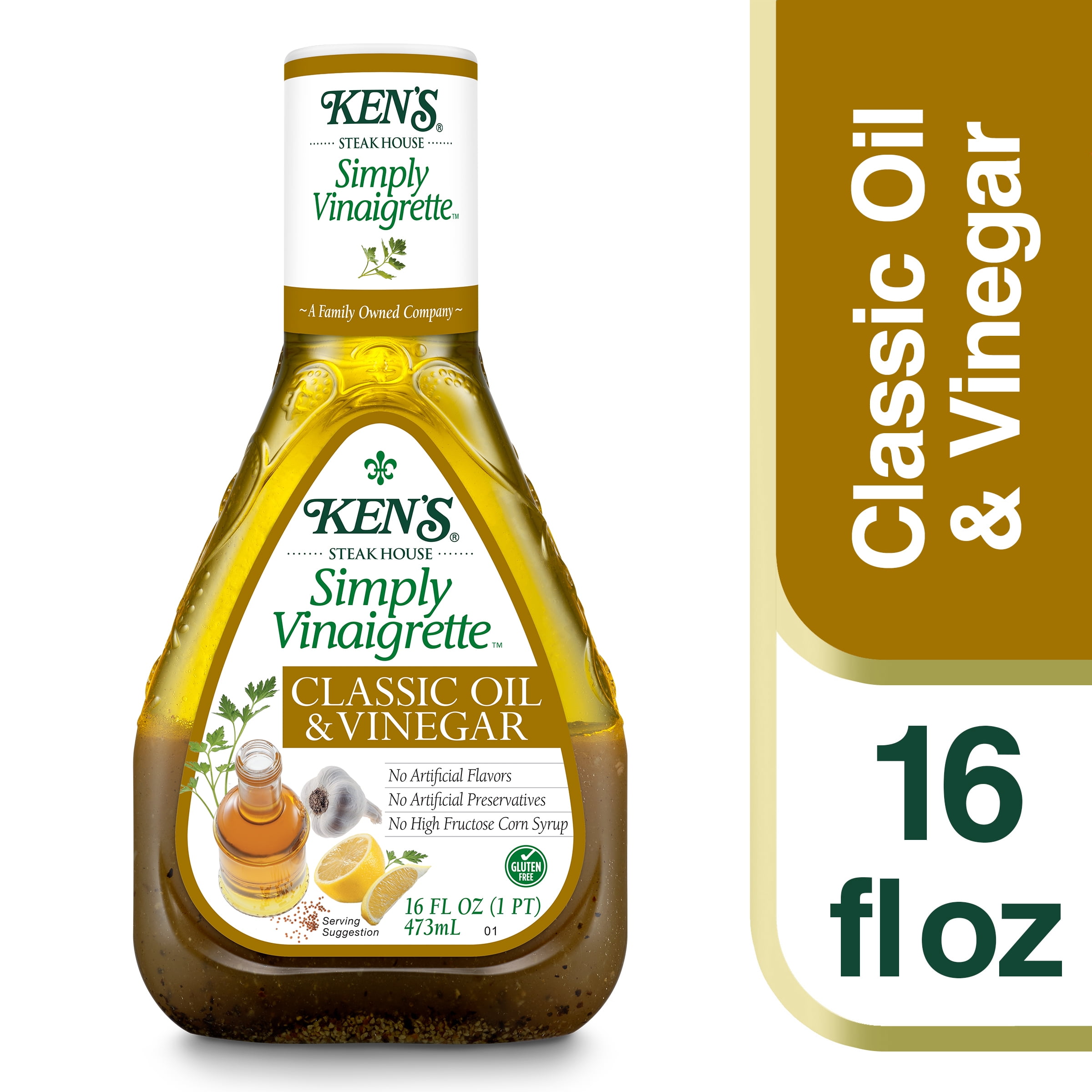 Ken's Steak House Simply Vinaigrette Classic Oil \u0026 Vinegar Salad Dressing 16 fl oz