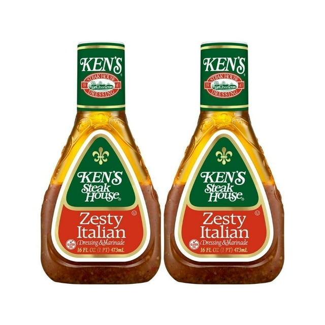 Ken's Steak House Steak House Zesty Italian Dressing, 16 Oz, Pack of 2
