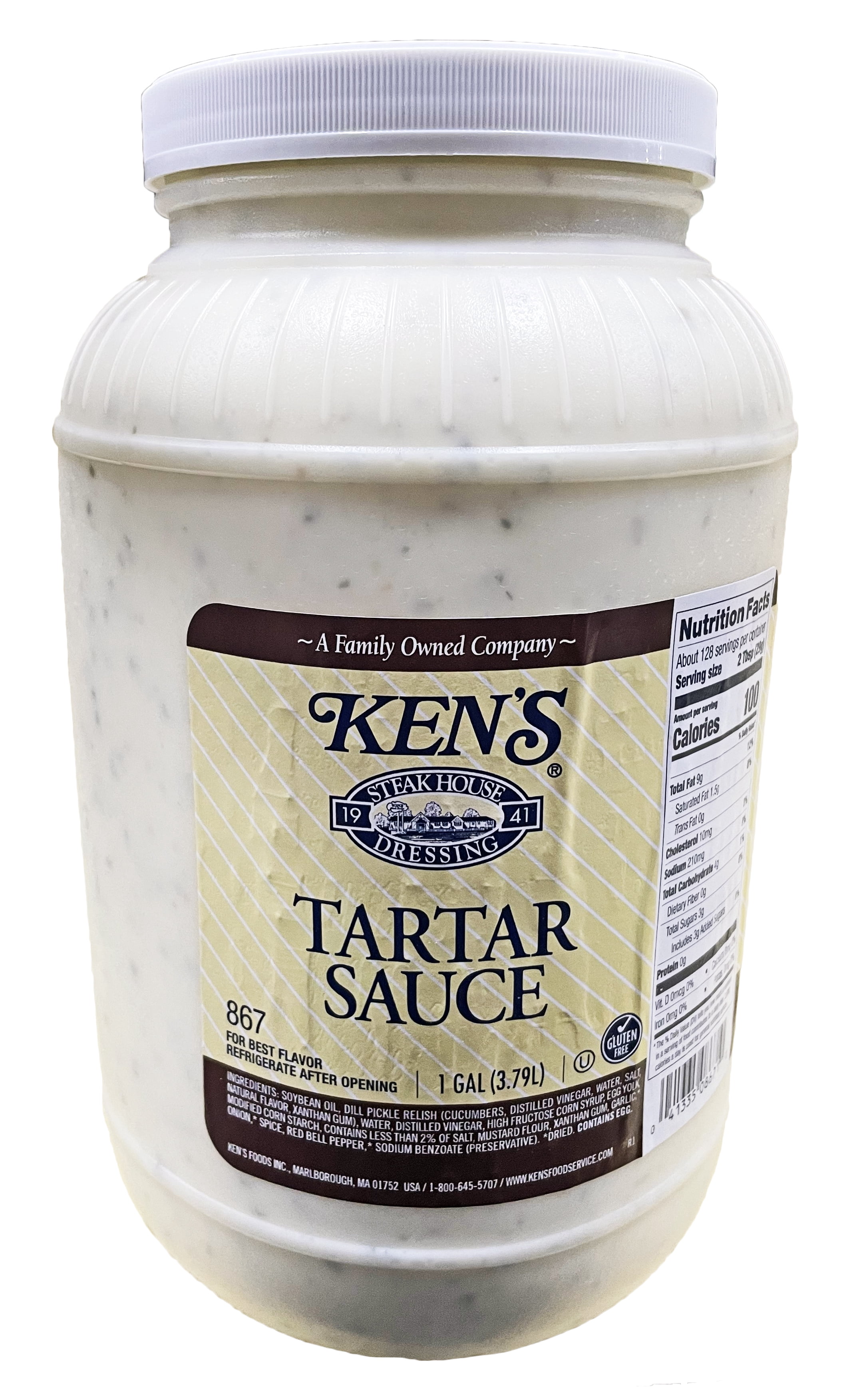 Ken's Steak House Tartar Sauce | Kosher | Gluten Free | 1 Gallon