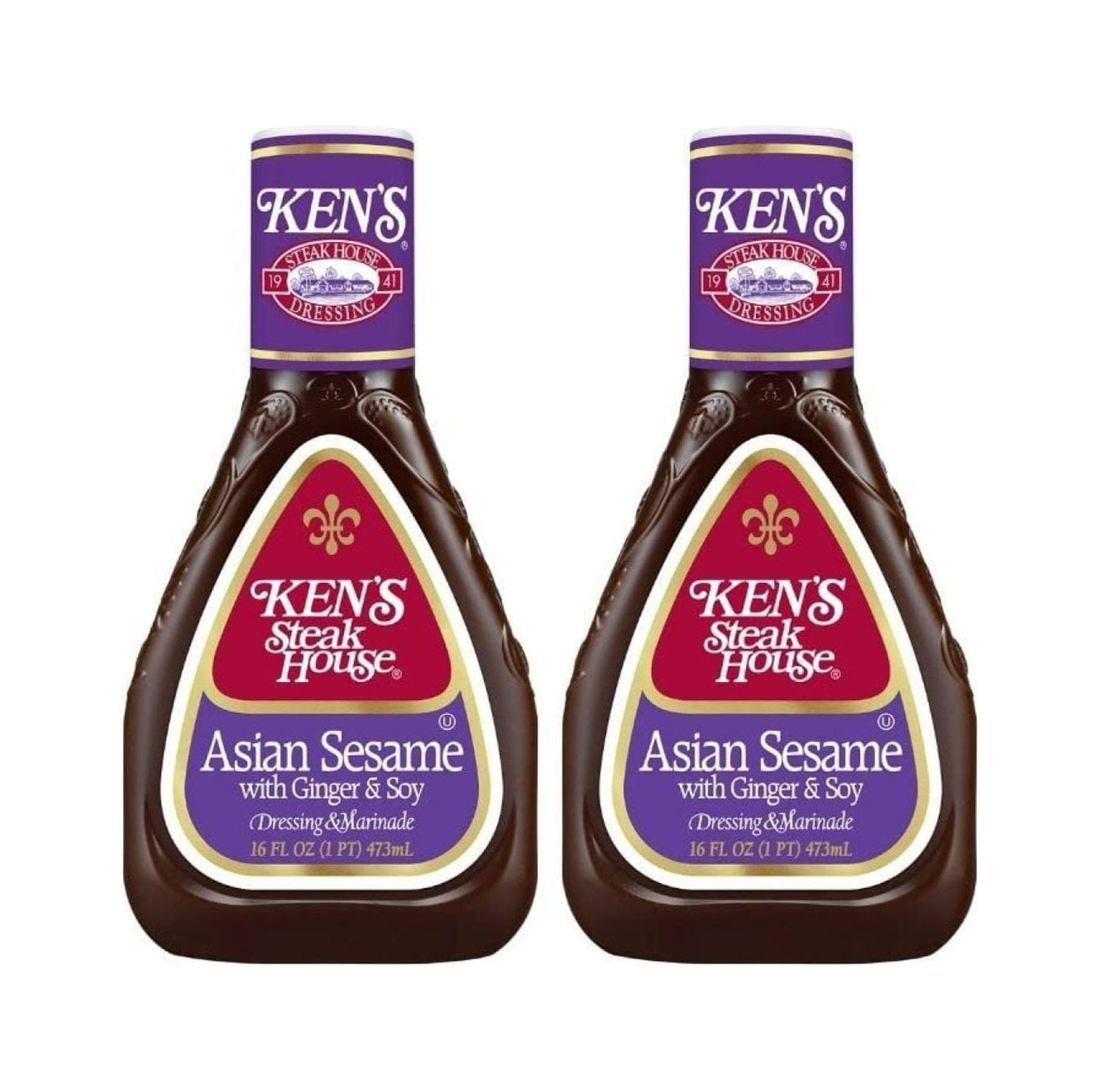 Ken's Steak House Asian Sesame Dressing Ginger Soy 16 fl oz Bottle