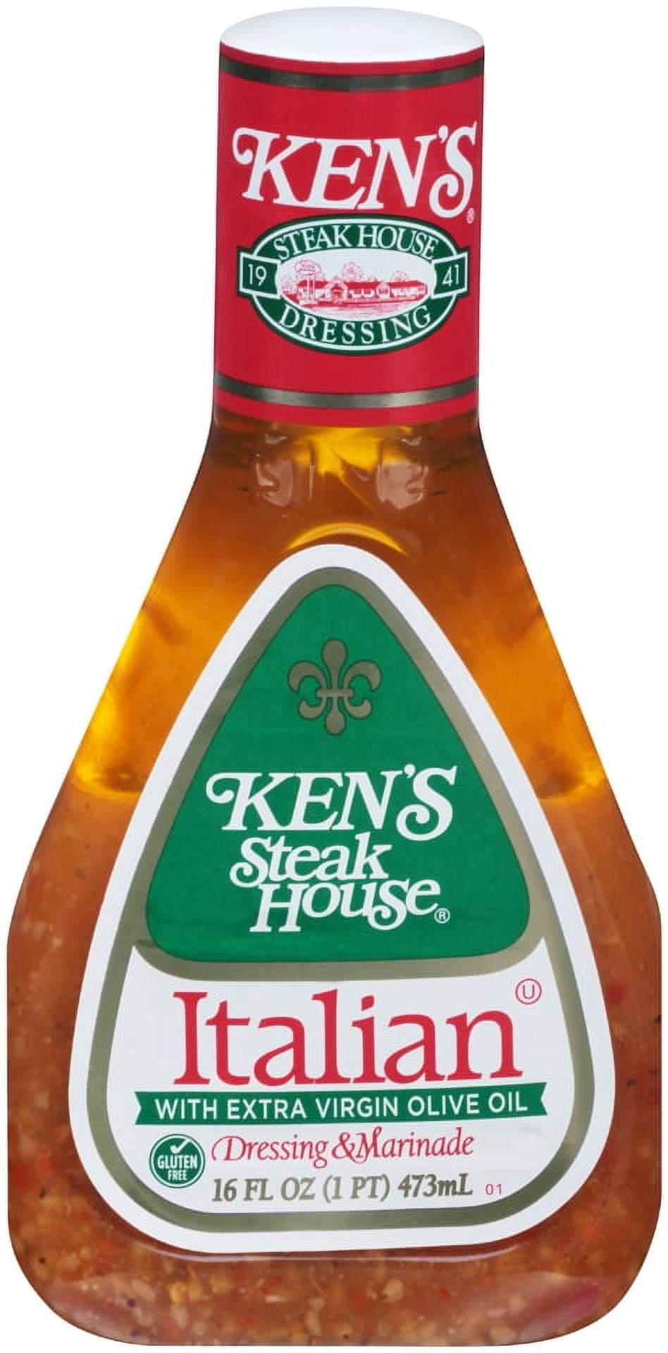 Ken's Steakhouse Dressing & Marinade, Italian with Extra Virgin Onlive Oil, 16 Fl Oz