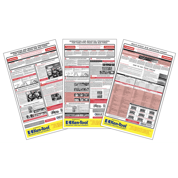 Ken-tool 3 Pc. OSHA Wall Chart Set