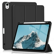 Kenke Case for iPad Air 11-inch M3/M2 (2025/2024), iPad Air 5th/4th Generation (2022/2020) Case with Pencil Holder, Trifold Stand Case with Soft TPU Back Cover, Auto Sleep/Wake, Black