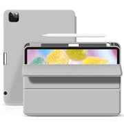 KenKe Case for iPad Pro 11 Inch 2022(4th Gen)/2021(3rd Gen)/2020(2nd Gen), with Pencil Holder, [Support 2nd Pencil Charging], Slim Tablet Cover with Soft TPU Back, Auto Wake/Sleep, Grey