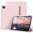 thumbnail image 1 of KenKe Case for iPad Pro 11 Inch 4th 3rd 2nd Generation 2022/2021/2020 with Pencil Holder,Trifold Stand Smart Case with Soft TPU Back,Wireless Pencil Charging,Auto Wake/Sleep iPad Pro 11 Case-Pink, 1 of 9
