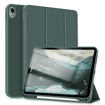 KenKe New iPad 10th Generation Case 10.9 Inch 2022 with Pencil Holder, Soft TPU Back Smart Trifold Stand Case [Support Touch ID and Auto Wake/Sleep], Cover for 2022 iPad 10th Gen 10.9 inch, Dark Green