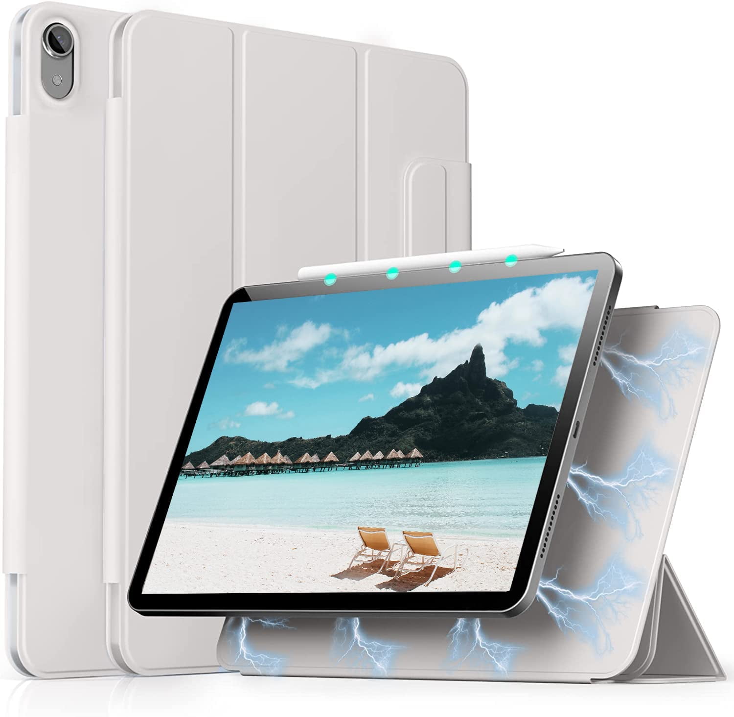 Kenke Case Patented Product Magnetic Double-sided Clip Borderless Case For  Ipad Air 5th Air 4th Generation 2022 2020 Ipad 10 Generation 3-in-1  Detachable Frameless Case Support Pencil Charging Auto Wake/sleep Rebound  Magnetic