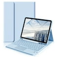 thumbnail image 1 of Kenke Case for iPad (A16) 11th Generation 11 inch 2025 with Keyboard,iPad 10th Generation 10.9 inch 2022 Keyboard Case Touchpad - Magnetically Detachable Bluetooth Keyboard Smart Cover, Light Blue, 1 of 2